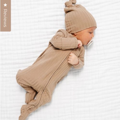 Jake Ribbed Zipper Footies