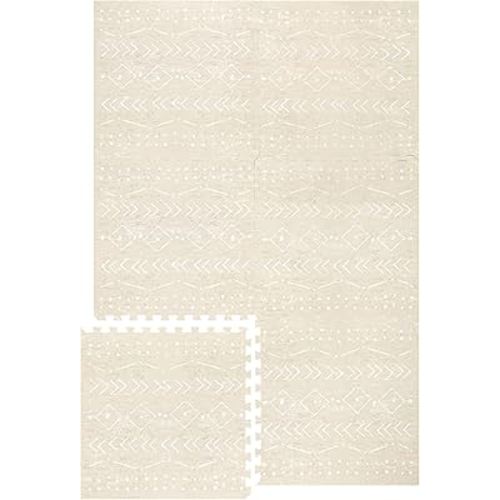 Baby Play Mat for Floor – 4x6ft Beige | Soft Non Toxic Premium EVA Foam Tiles for Tummy Time, Crawling & Playroom – Waterproof Interlocking Floor Mat for Babies & Toddlers by Lillefolk (6 Tiles)