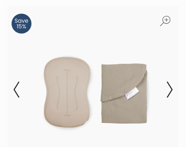 Lounger Curve + Muslin Cover Set | Birch