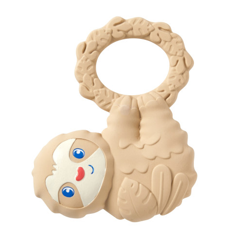 Infantino Squeeze & Teethe Textured Pal Teether, 6-12 Months Unisex, Beige Sloth