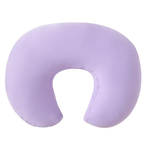 QUENESS Nursing Pillow Cover, Stretchy Cotton Soft Removable Breastfeeding Pillow Cases Slipcover Fits for Standard Nursing Pillow for Baby Boys Girls (Purple)