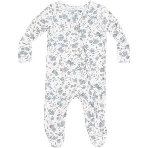 2 Way Zipper Footie, Baby's Breathe Floral - Angel Dear | Maisonette