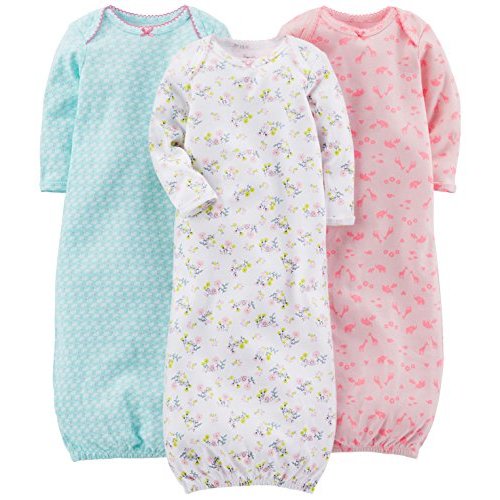 Simple Joys by Carter's Baby Girls' 3-Pack Cotton Sleeper Gown