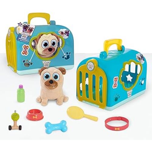Puppy Dog Pals Groom and Go Pet Carrier with Accessories, 8-pieces, Rolly, Pretend Play, Kids Toys for Ages 3 Up by Just Play