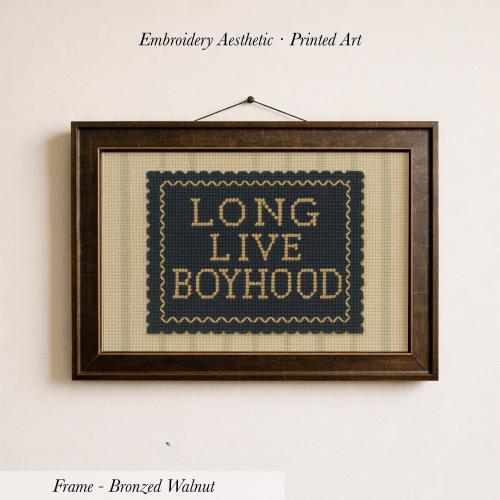 Long Live Boyhood Print ∙ Vintage Boy Room Art ∙ 1646