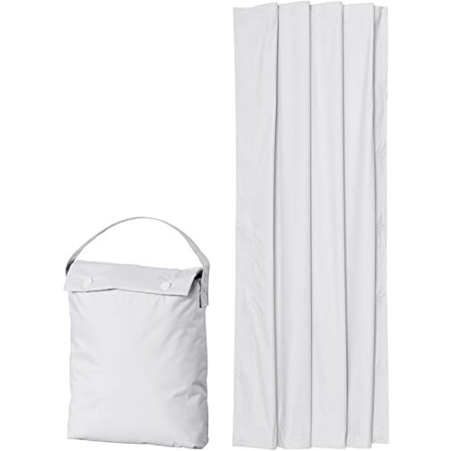 Amazon Basics Portable Window Blackout Curtain Shade with Suction Cups for Travel - 50" x 78", White - 1-Pack - 1 Pack
