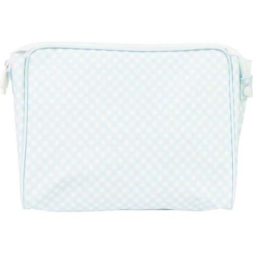 The Large Go Bag, Blue Gingham - Apple of My Isla | Maisonette