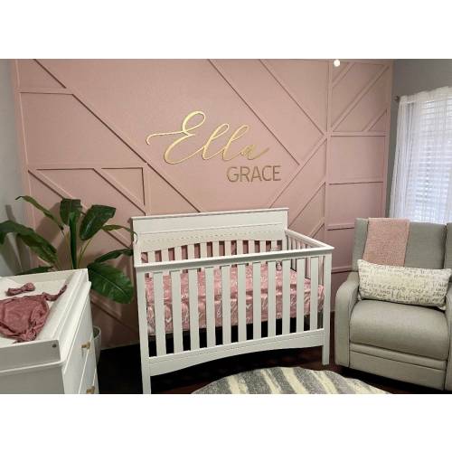 Nursery Name 3D Wood Sign / Cursive Name Laser Cut, Custom Name Feature Wall Art Script Font / Wood word cut out / Laser Cut Baby name, Gift