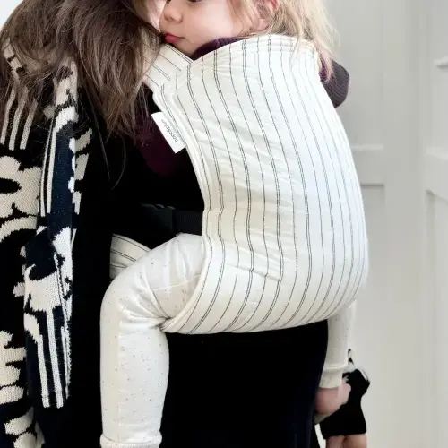 Lark Baby Carrier in Striped Black | Comfortable & Stylish Support