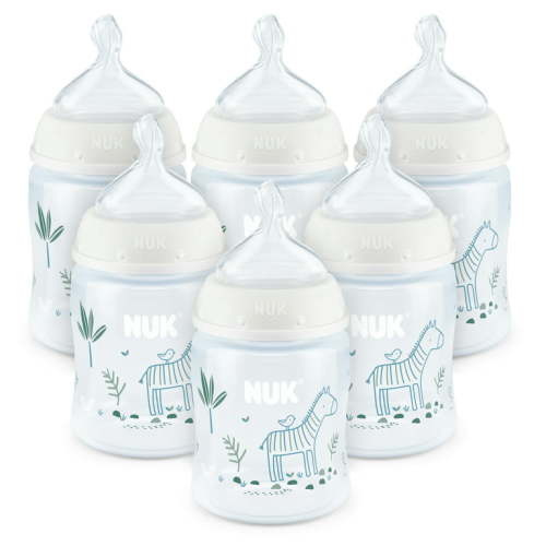 NUK Smooth Flow Anti-Colic Bottles, 5 oz, 6 Pack, Age 0+ Months