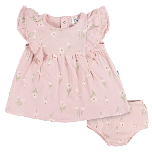 2-Piece Baby Girls Daisies Dress & Diaper Cover Set – Gerber Childrenswear