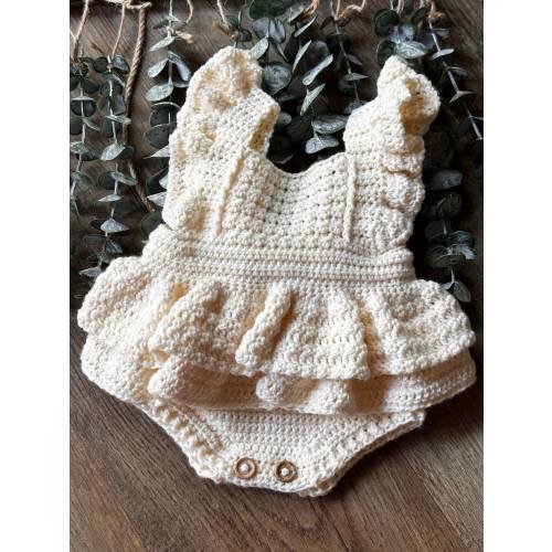 Crochet Ruffle Baby Dress, Baby Summer Dress, Baby Shower Gift