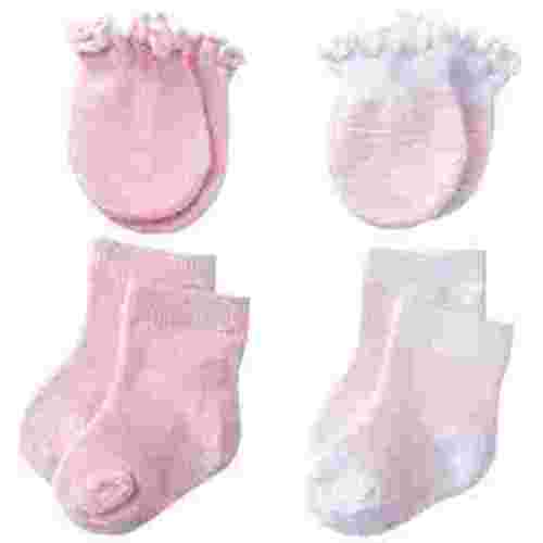 ZHAOYIQ 4 Pairs Cotton Newborn Mittens Lovely Anti-scratch Socks