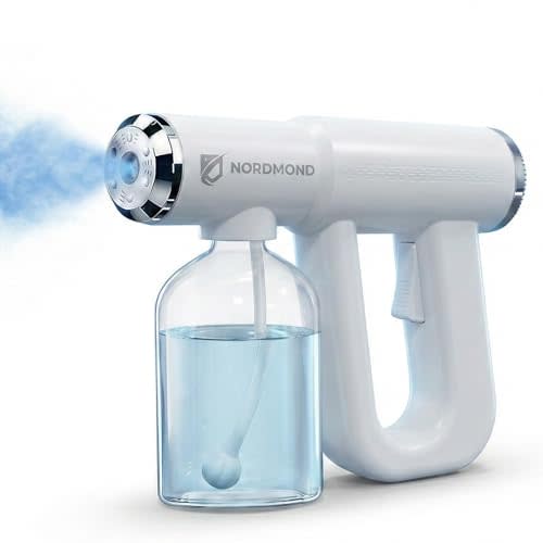 The Original Disinfectant Fogger Machine - Professional Sanitizer Sprayer - ULV Atomizer & Nano Steam Gun – Rechargeable Barber Spray Gun with Blue Light V2