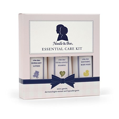 Noodle & Boo Travel Essential Care 3 Piece Kit Super Soft Baby Lotion(2 Oz), Extra Gentle Shampoo(2 Oz) and Soothing Body Wash(2 Oz)