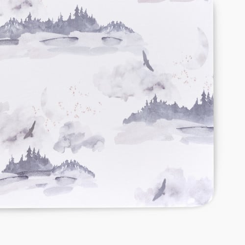 Oilo Studio Jersey Crib Sheet - Misty Mountain
