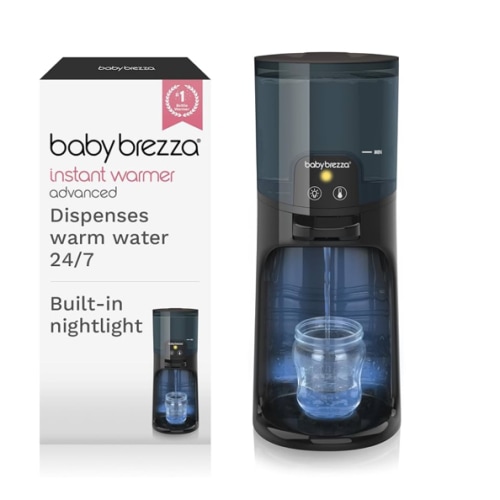 Baby Brezza Instant Baby Bottle Warmer Advanced - Fast Water Warmer Instantly Dispenses 24/7 in 3 Temperatures with Nightlight