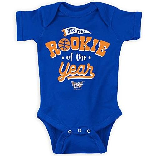 Smack Apparel New York Basketball Fans. Rookie of The Year Royal Onesie or Toddler Tee (NB-7T)