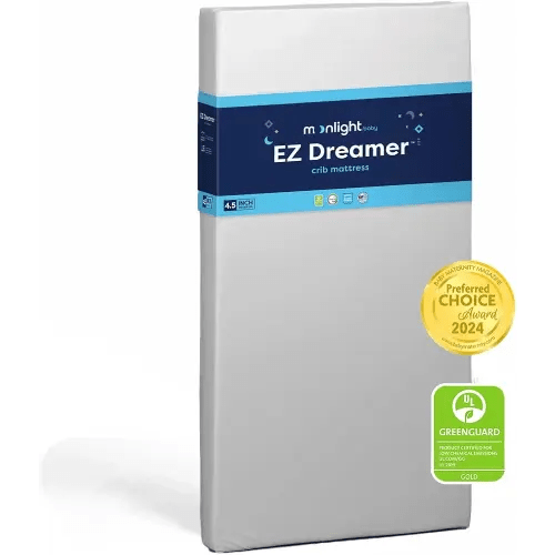 Moonlight Slumber EZ Dreamer Crib Mattress - Dual-Sided, 2-Stage Baby and Toddler Mattress with Firm EZ Rise Foam Layer and Waterproof Mattress Cover - 52"x 27.5"x 4.5”