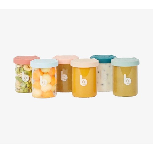 Babymoov Isy Glass Bowl Containers, Set of 6 - 8.5oz