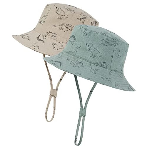 Durio Baby Bucket Sun Hat Toddler Hats Summer Beach Hat UPF 50+ Sun Protection Bucket Hats for Kids Baby Boy Girl Gifts 2Pack