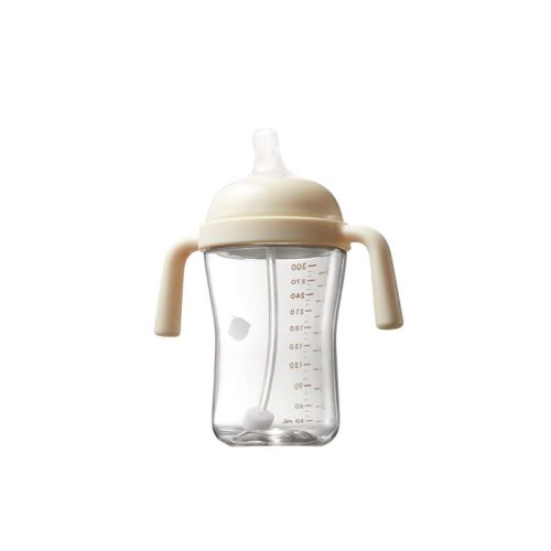 Tilted Anti-Spill Sippy Cup,10oz Baby Cup with Straw Lid,PPSU