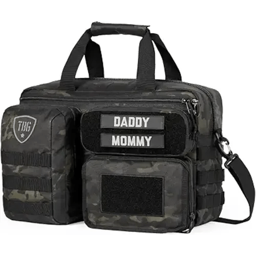 Tactical Baby Gear 4th Gen Tactical Diaper Bag for Dads w/Included Changing Mat, Stroller Straps