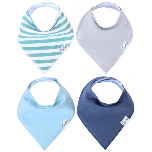 Copper Pearl Baby Bandana Drool Bibs for Drooling and Teething 4 Pack Gift Set “Oxford Set