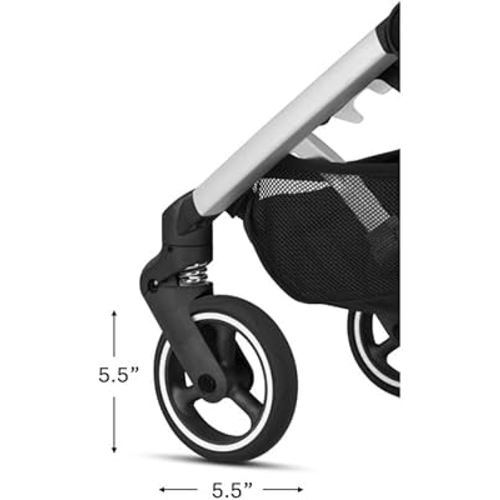 gb Pockit+ All City, Ultra Compact Lightweight Travel Stroller with Front Wheel Suspension, Full Canopy, and Reclining Seat in Night Blue
