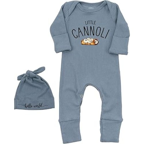 Little Cannoli Baby Boys Girls Bodysuit Newborn One-Piece Italian Food Dessert Romper Infant 0-3 Months Clothes
