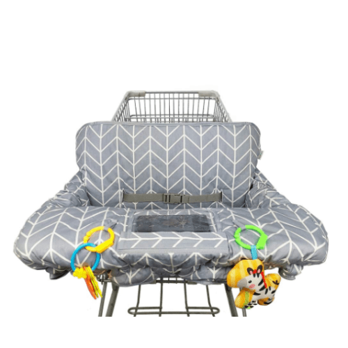 Shopping Cart Cover for Baby ICOPUCA Cotton High Chair Cover, Reversible, Machine Washable for Infant, Toddler, Boy or Girl (Grey Arrow Print)