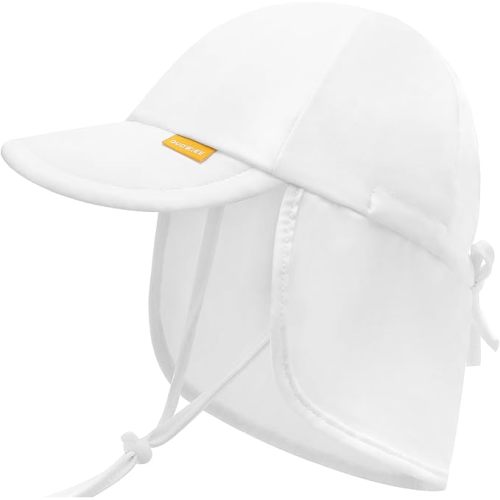 Adjustable Baby Sun Hats with UPF50+ & Neck Flap Protection - Perfect Swim & Play Toddler Hat for Girls & Boys