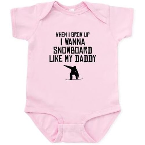 CafePress Snowboard Like My Daddy Body Suit Cute Infant Bodysuit Baby Romper