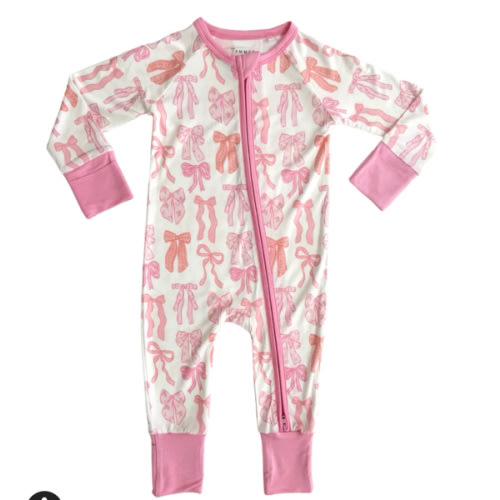 Spring Floral Bows Zipper Romper – In my Jammers