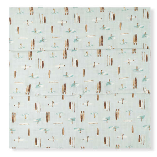 Vintage Surf Bamboo Muslin Swaddle Blanket