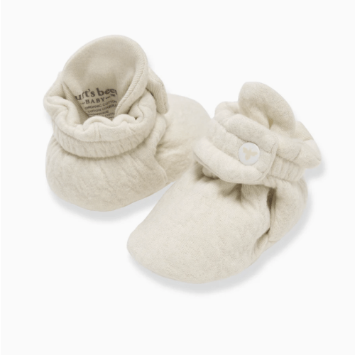 Organic Cotton Quilted Bee Baby Booties - Oat – Burt's Bees Baby