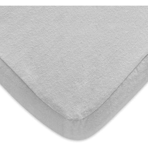 Pack N Play Fitted Sheet, 100% Cotton Flannel, Fitted Portable Mini Crib Sheet for Girls Boys, Ultra Soft Breathable Convertible Playard Mattress Cover, Playard Playpen Sheet Warm, Grey