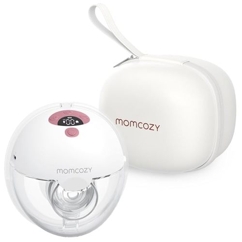 Momcozy M5 Hands-Free Wearable Breast Pump, Double-Sealed Flange for Baby-Like Comfort, 3 Modes & 9 Suction Levels, Portable Electric Pump – 24mm, 1 Pack Cozy Red