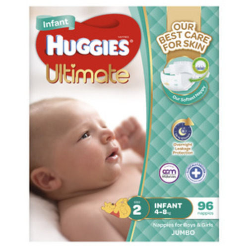 Huggies Nappies Unisex Infant Size 2 Jumbo | 96 pack