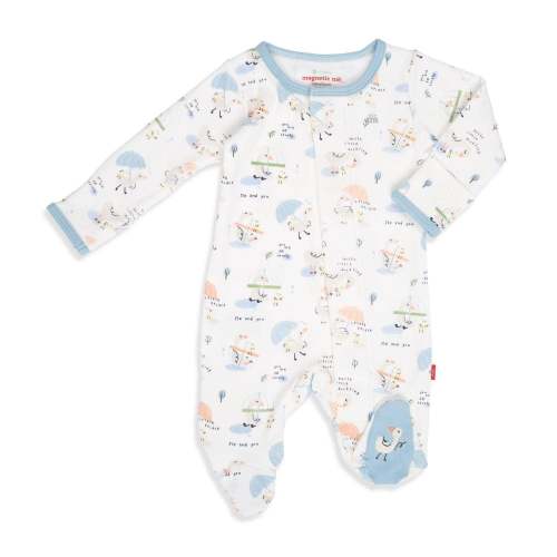 little duckling organic cotton magnetic parent favorite footie