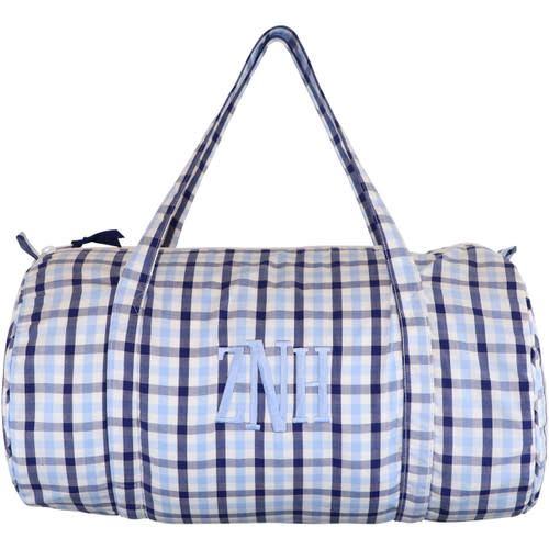 Navy And Blue Plaid Duffel - Cecil and Lou