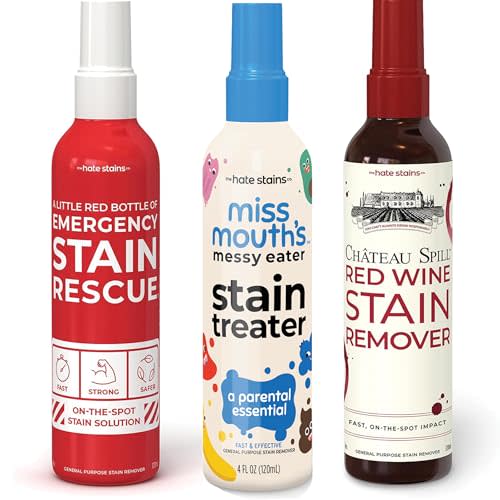 Miss Mouth's Messy Eater Stain Treater - Emergency Stain Rescue - Chateau Spill Stain Remover Spray Starter Pack - Emergency Stain Remover for Clothes,Furniture, Ketchup, Wine, Travel Essentials