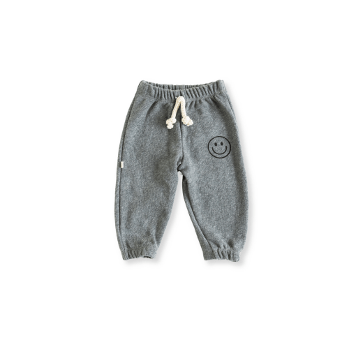 vintage sweatpant - smile on heather gray