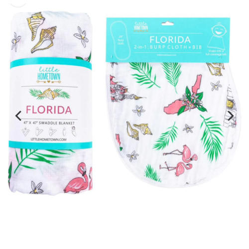 Florida Baby Muslin Swaddle Blanket & Burp Cloth - Shop Now – Little Hometown