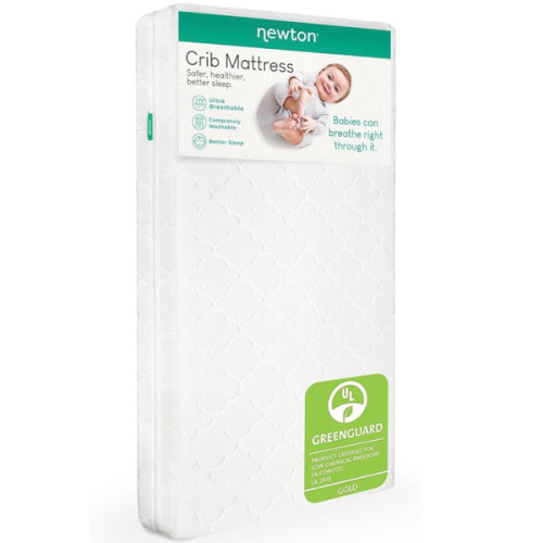 Newton Baby Crib Mattress and Toddler Bed - Ultra-Breathable Proven to Reduce Suffocation Risk, Washable Core & Cover, 2-Stage, Deluxe 5.5" Thick - White