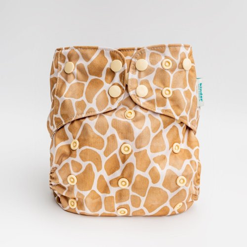 Giraffe Print | OS Cloth Diaper with Cheerful Lions on Green | Kinder – Kinder Cloth Diaper Co.