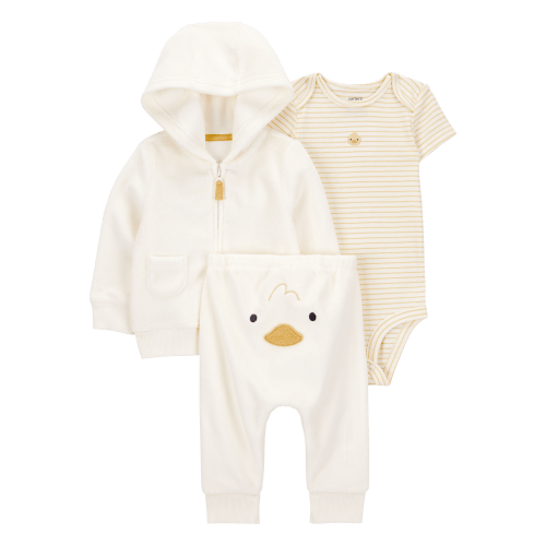 Baby 3-Piece Duck Little Cardigan Set - Ivory - Carter's | Carter's