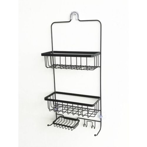 Bathroom Shower Caddy Brushed Nickel - Threshold™: Rust-Resistant Hanging Organizer, Storage Shelf, PVC & Steel