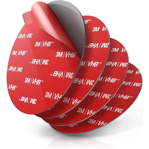 volport Sticky Adhesive Replacement for Dashboard Suction Cup Mount, 80mm (3.15") 4pcs 3M VHB Circle Double-Sided Extra Strong Adhesive Sticker Tapes for Dash/Camera/GPS/Ipad/Car Phone Sucker Holders