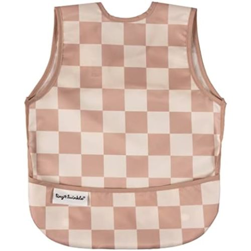 Tiny Twinkle Mess Proof Baby Bib - Waterproof Toddler and Baby Apron Bib - Machine Washable - PFAS and BPA Free